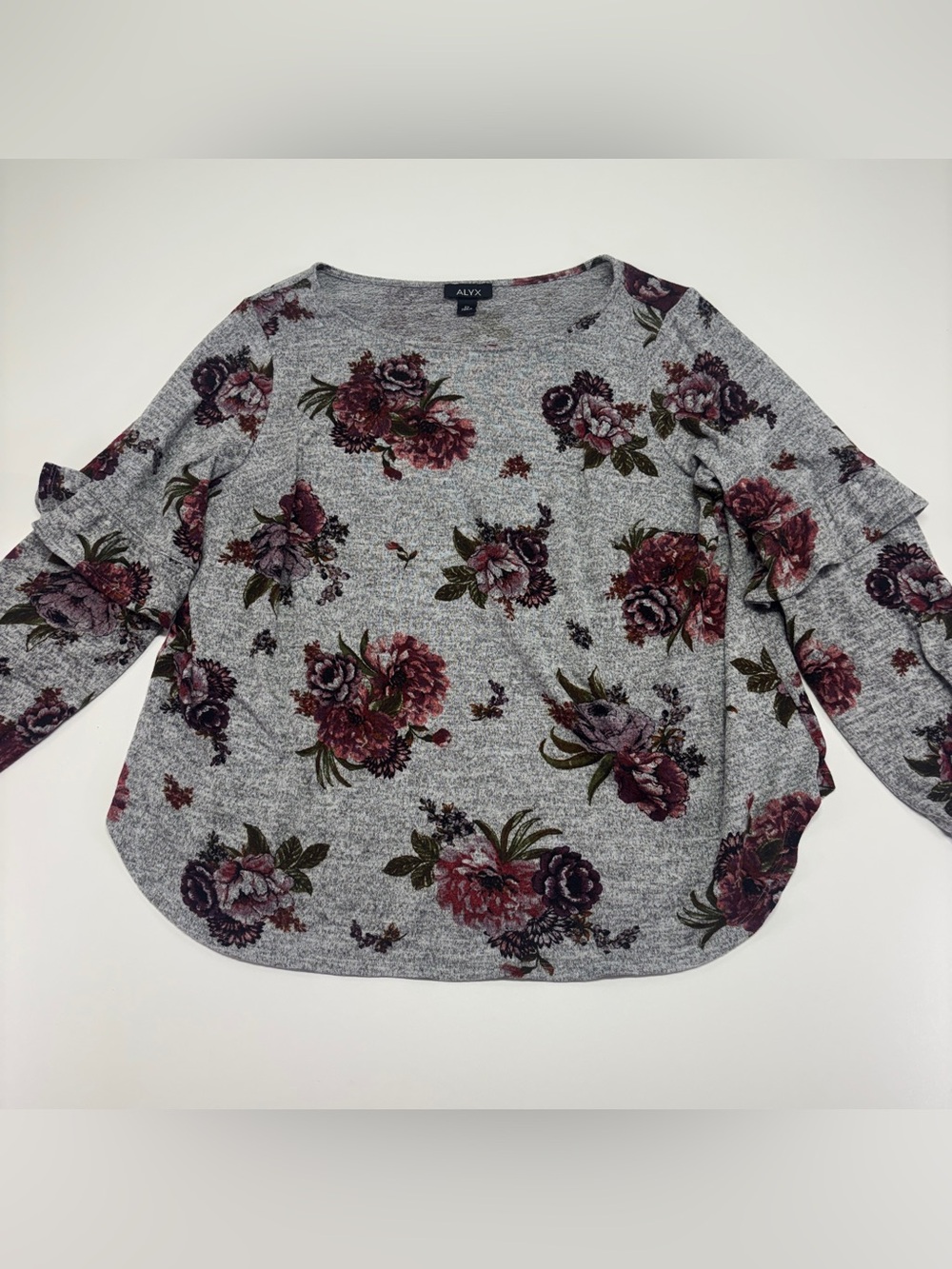 Alyx 2X Floral Ruffle Sleeve Top Boho Cottagecore Plus Size